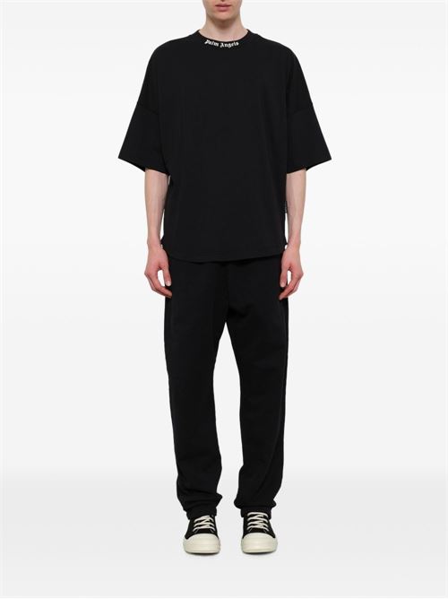 T-shirt Palm Angels da uomo nera con piccolo logo sul petto PALM ANGELS | PAMAA005JR0021003